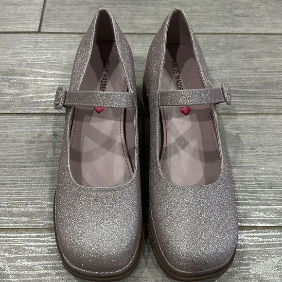 Steve Madden Girls Drama Sparkle Mary Janes New! - Picture 9 of 12